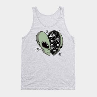 Alien Head in space Tank Top